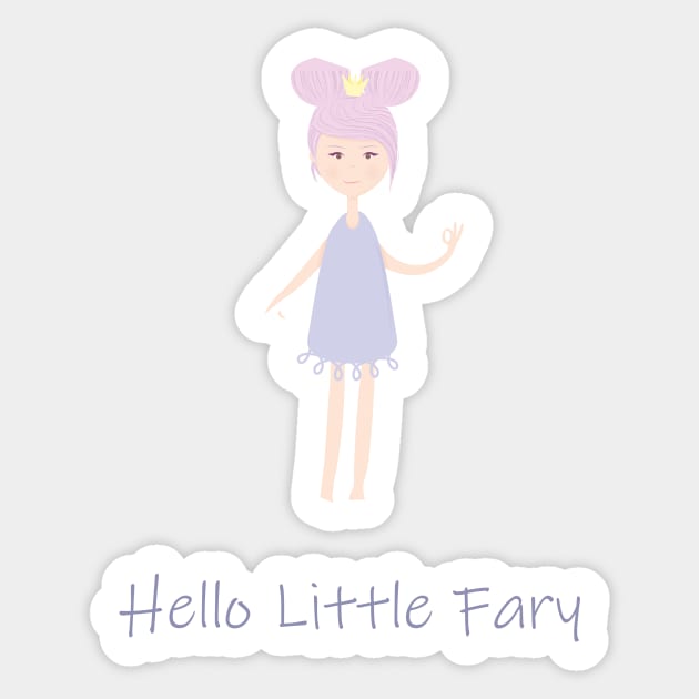 Hello Little fairy Sticker by Gaming girly arts